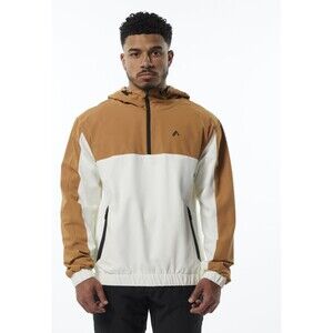 Alphalete Men’s Exp Tech Windbreaker- Chestnut Cream , Size XL